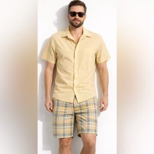 Stafford Men's Beige Wrinkle Free Button Down Collar Size 16 NWOT